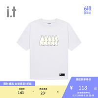 :CHOCOOLATE it 女装圆领短袖T恤2024夏季潮流时尚半袖M006970 WHX/白色 L