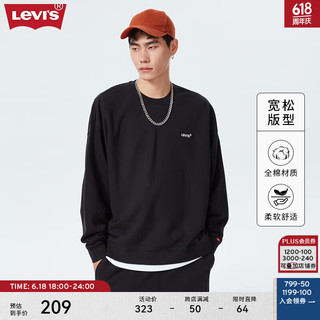 Levi's 李维斯 24夏季男士卫衣刺绣黑色A0717-0000 黑色 S