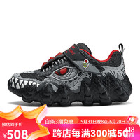 斯凯奇（Skechers）斯凯奇儿童怪兽鞋男童春秋闪灯鞋开关可控发光恐龙运动鞋 低帮款/烈焰龙/CCRD 33码