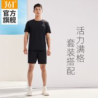 361° 运动套装男2024夏季新款男士跑步健身透气短袖速干休闲短裤男