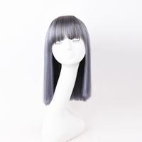 Sleek 假发女齐刘海中长直发齐肩锁骨发炫色渐变时尚潮流头套