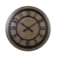 SEIKO 精工 日本精工挂钟实木钟表客厅创意欧式复古装饰大尺寸时钟