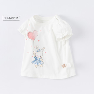88VIP：戴维贝拉 女童T恤童装女宝宝短袖新款2024夏装儿童打底衫