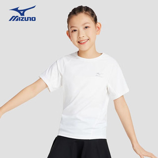 美津浓（MIZUNO）/Mizuno童装运动凉感时尚上衣短袖舒适透气速干t恤 果绿色 140CM(65-75斤)
