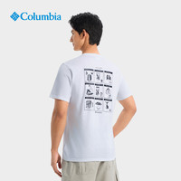 Columbia 哥伦比亚 情侣时尚印花运动T恤 AJ2960-113 白色 S