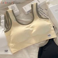 LBT 无痕内衣女运动防震舒适固定一体式初高中少女文胸薄