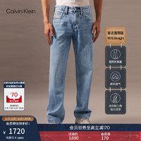 Calvin Klein Jeans【复刻90系列】24早秋男士ck复古直筒牛仔裤J325951 1AA-牛仔浅蓝 34