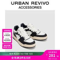 URBAN REVIVO2024夏季男士撞色拼接休闲运动鞋UAMS40031 正黑 / 白色 41