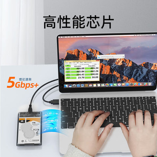 麦沃（MAIWO） 移动硬盘盒 2.5英寸SATA串口硬盘外接盒 ssd固态硬盘读取盒 笔记本电脑外置固态机械硬盘连接盒 2.5英寸硬盘盒USB3.0 K2510B透明黑