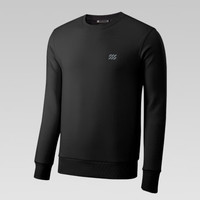 HLA 海澜之家 男士马术运动微弹宽松长袖 HNZWW4W108A 黑色 XL