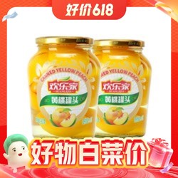 HUANLEJIA 欢乐家 黄桃罐头900g*2瓶