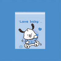 KD车载垃极袋可爱卡通车载清洁袋粘贴式桌面加厚自粘式一次性 开心狗(20*30)-10个装 常规