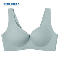 舒雅(Schiesser)女士冰丝背心文胸Bra无痕软支撑无扣内衣文胸E0/22982B 蓝绿 M