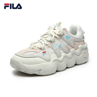 FILA HERITAGE 斐乐女子篮球鞋年冬季低帮运动鞋潮流休闲鞋女 百合白/裸色-LA 37.5