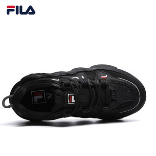 FILA HERITAGE 斐乐女子篮球鞋年冬季低帮运动鞋潮流休闲鞋女 黑-BK 35.5