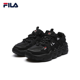 FILA HERITAGE 斐乐女子篮球鞋年冬季低帮运动鞋潮流休闲鞋女 黑-BK 37.5