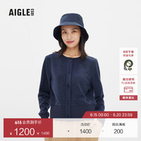 AIGLE艾高秋冬AAW22WFLE016女士户外时尚保暖全拉圆领抓绒衣外套 帝国深蓝 AA623 40