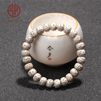 今夕海南子绕指柔脱脂顺白文玩佛念珠手链男女士款 约10*8mm