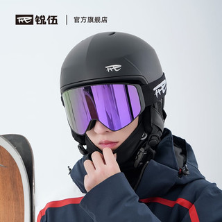 锐伍REV锐伍ZINAX滑雪头盔亚洲头型MIPS单双板男女双重认证 经典黑（非Mips款） L
