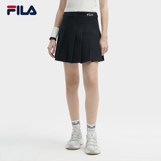 FILA 斐乐官方女士梭织裙2024夏季新款时尚休闲宽松半身裙百褶裙