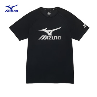 美津浓（MIZUNO）运动系列 轻薄速干冰感透气T恤 09/曜石黑 4XL