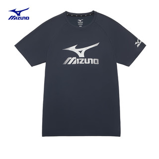 美津浓（MIZUNO）运动系列 轻薄速干冰感透气T恤 07/海岩灰 3XL