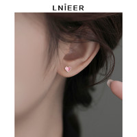 Lnieer 25纯银爱心耳钉女小众设计感养耳洞耳环2024年新款甜美春夏耳饰