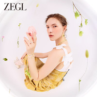 ZENGLIU EGL设计师轻松春日系列金色小蜜蜂耳环女小众可爱耳钉银针耳饰品