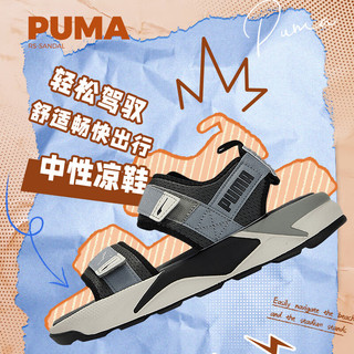 彪马（PUMA）凉鞋男鞋女鞋 夏季运动鞋户外涉水休闲鞋魔术贴运动男士凉鞋 374862-04/黑灰色【主推款】 38 （内长240mm） 374862-04/黑灰色/速发 38码（内长240mm）