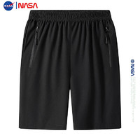 NASAOVER 冰丝短裤男 黑色 XL-建议体重