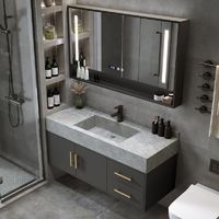 帕思瑞陶瓷洗脸盆浴室柜组合现代简约卫生间智能岩板洗脸盆柜组合