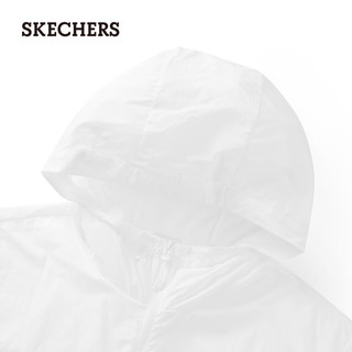 斯凯奇（Skechers）2024年春夏男速干连帽衣户外风外套P224M032 亮白色/0019 3XL