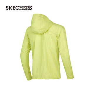 斯凯奇（Skechers）2024年春夏男速干连帽衣户外风外套P224M032 淡黄绿色/03Z2 6XL