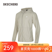 斯凯奇（Skechers）2024年春夏男速干连帽衣户外风外套P224M032 陨石褐色/044Z 5XL