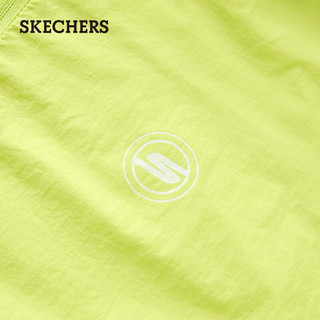 斯凯奇（Skechers）2024年春夏男速干连帽衣户外风外套P224M032 淡黄绿色/03Z2 5XL