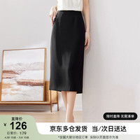 尚都比拉梨型遮胯显瘦优雅通勤直筒西装裙夏季开叉半身裙