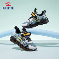 哈比熊（HOBIBEAR）童鞋夏季儿童运动鞋单网男童鞋镂空软底女童鞋JD78U77 黑蓝27码 黑蓝(单网)