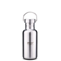 冰果全304不锈钢单层运动水壶骑行酒壶大容量冷水杯登山旅行户外 600毫升+杯套