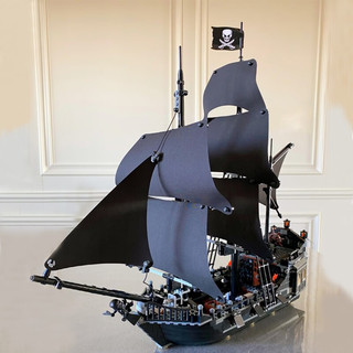 古迪加勒比海盗船黑珍珠号帆船模型摆件儿童拼装积木玩具男孩 版黑珍珠号海盗船6人仔