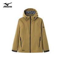 美津浓(MIZUNO)户外春秋锋衣男女防风防水风衣外套RTA2CC3105 深驼色 L
