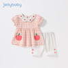 JELLYBABY2024年夏季新款儿童女童T恤打底裤两件套 粉色 100