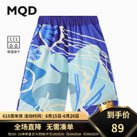 马骑顿（MQD）【吸湿速干】MQD男大童夏季新品艺术满版沙滩裤户外五分休闲裤 花色 1