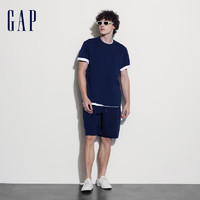 Gap 盖璞 男士吸湿速干凉感圆领短袖T恤 464997 海军蓝 XXL