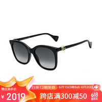 古驰（GUCCI）黑超板材太阳镜墨镜修颜大框男女同款GG1071S可做近视镜 001 55 
