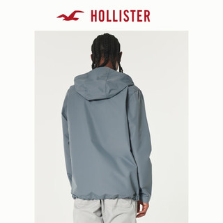 HOLLISTER24春夏连帽百搭防风防水夹克外套 男 KI332-4039 深蓝灰色 S (175/92A)