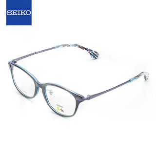 精工(SEIKO)系列眼镜框新乐学优选青少年儿童近视眼镜架 KK0030C BN 48mm BN蓝黑超板/深海蓝