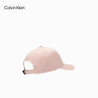 Calvin Klein Jeans男女同款休闲ck纯棉双环调节扣圆顶弯檐棒球帽K609383 664-粉色 OS