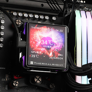 Thermalright(利民) ELITE VISION 360 ARGB BLACK 精英视界 支持 LGA1700一体式水冷散热器 IPS液晶屏