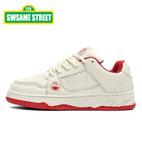 SESAME STREET 芝麻街联名Sesame Street 男士新款复古美式板鞋拼接休闲男女情侣同款 米红 41