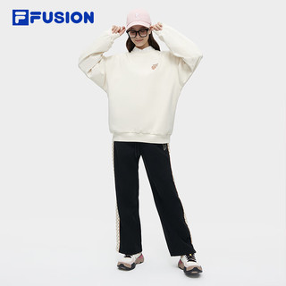 FILA FUSION斐乐潮牌款针织套头衫2024春季时尚休闲卫衣 麦乳色-BG 190/108A/XXXL